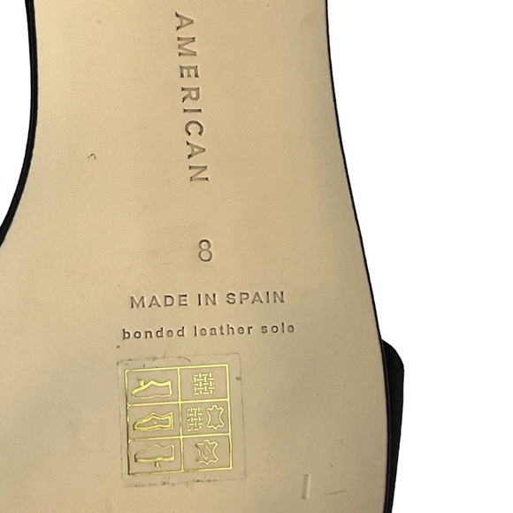 Good American NEW Kickstand Square Toe Slide In Black Spanish Made Sandals  8 - Picture 10 of 10